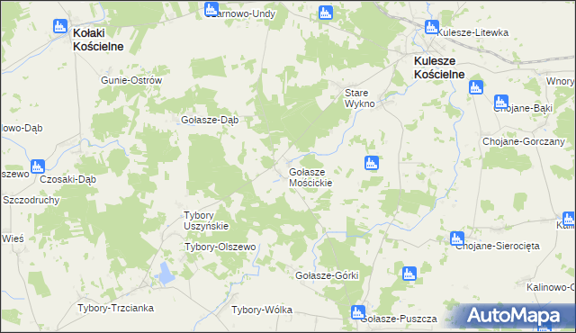 mapa Gołasze Mościckie, Gołasze Mościckie na mapie Targeo