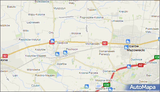mapa Gołaszew, Gołaszew na mapie Targeo