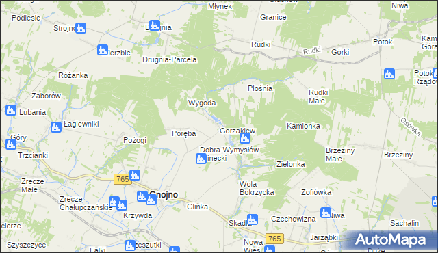 mapa Gorzakiew, Gorzakiew na mapie Targeo