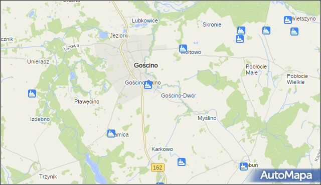 mapa Gościno-Dwór, Gościno-Dwór na mapie Targeo