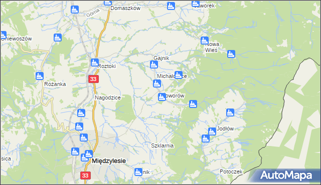 mapa Goworów, Goworów na mapie Targeo