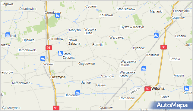 mapa Gozdków gmina Witonia, Gozdków gmina Witonia na mapie Targeo