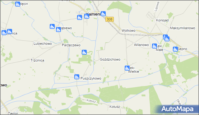 mapa Goździchowo, Goździchowo na mapie Targeo