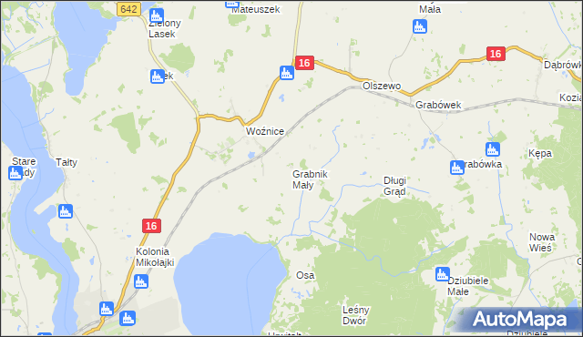 mapa Grabnik Mały, Grabnik Mały na mapie Targeo