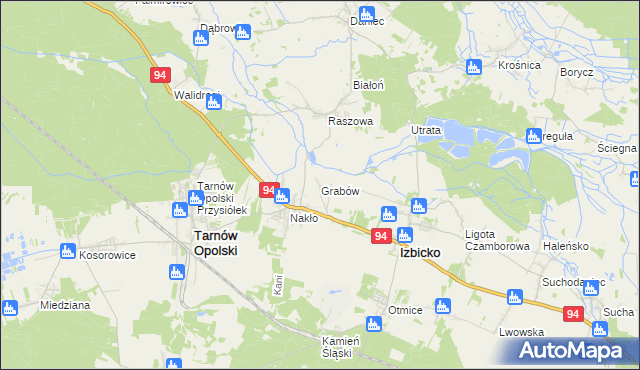 mapa Grabów gmina Izbicko, Grabów gmina Izbicko na mapie Targeo