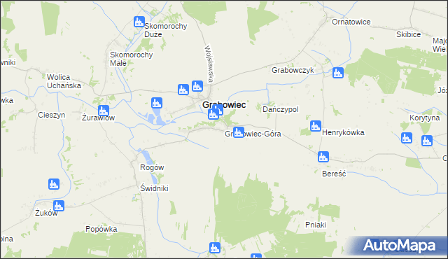 mapa Grabowiec-Góra, Grabowiec-Góra na mapie Targeo