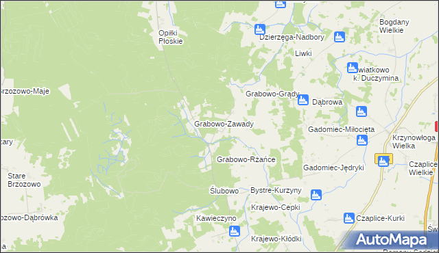 mapa Grabowo-Skorupki, Grabowo-Skorupki na mapie Targeo