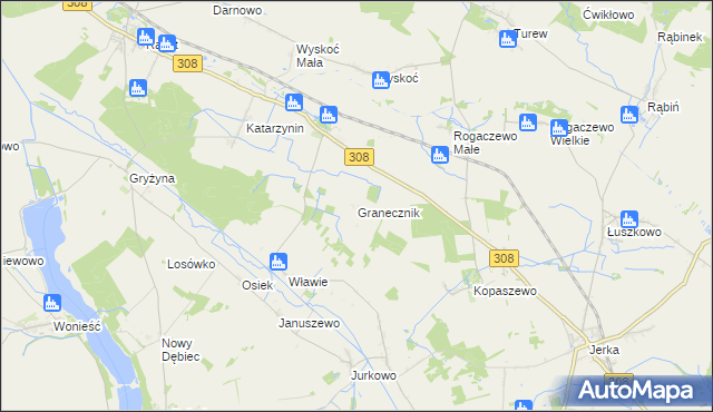 mapa Granecznik, Granecznik na mapie Targeo