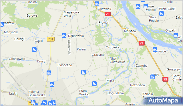 mapa Grażyna, Grażyna na mapie Targeo