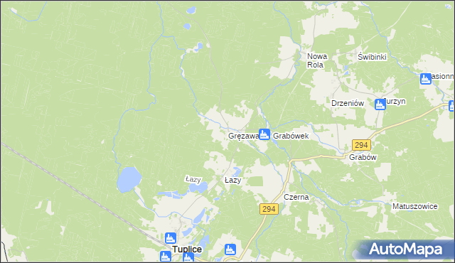 mapa Gręzawa, Gręzawa na mapie Targeo