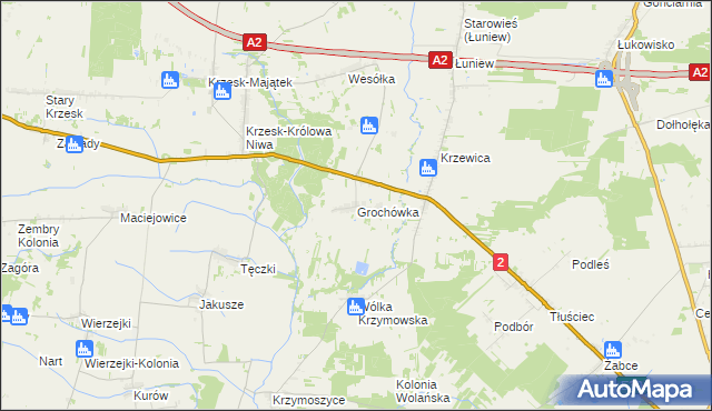 mapa Grochówka, Grochówka na mapie Targeo