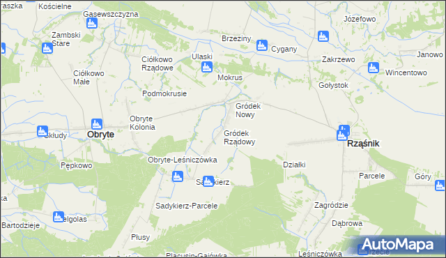 mapa Gródek Rządowy, Gródek Rządowy na mapie Targeo