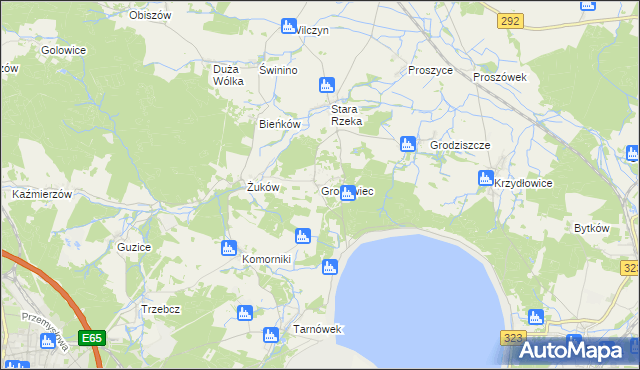 mapa Grodowiec, Grodowiec na mapie Targeo
