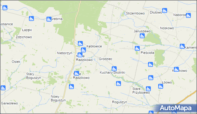 mapa Grodziec gmina Czerwińsk nad Wisłą, Grodziec gmina Czerwińsk nad Wisłą na mapie Targeo