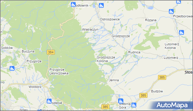 mapa Grodziszcze Kolonia, Grodziszcze Kolonia na mapie Targeo