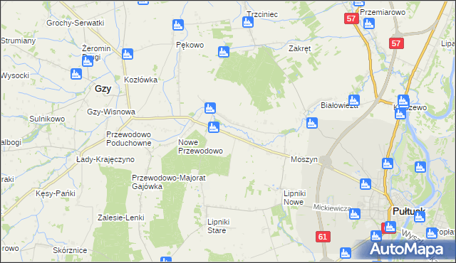 mapa Gromin, Gromin na mapie Targeo