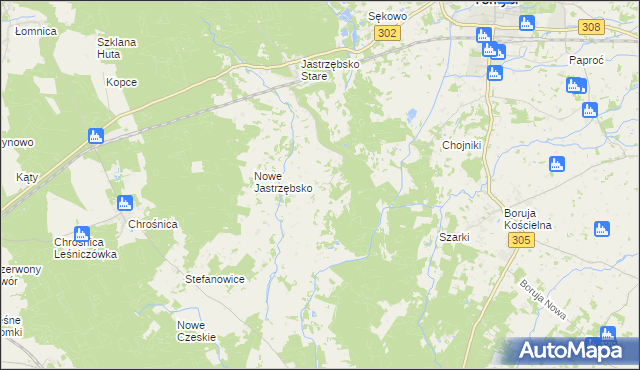 mapa Grubsko, Grubsko na mapie Targeo