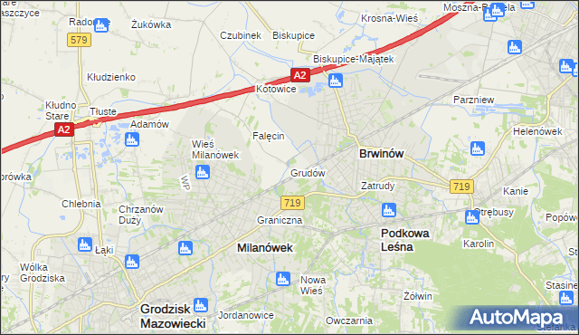 mapa Grudów, Grudów na mapie Targeo