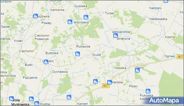 mapa Grudź, Grudź na mapie Targeo