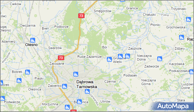 mapa Gruszów Mały, Gruszów Mały na mapie Targeo