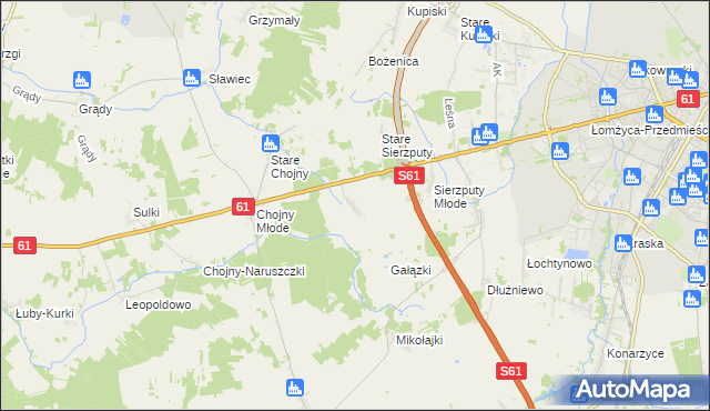 mapa Grzymały Szczepankowskie, Grzymały Szczepankowskie na mapie Targeo