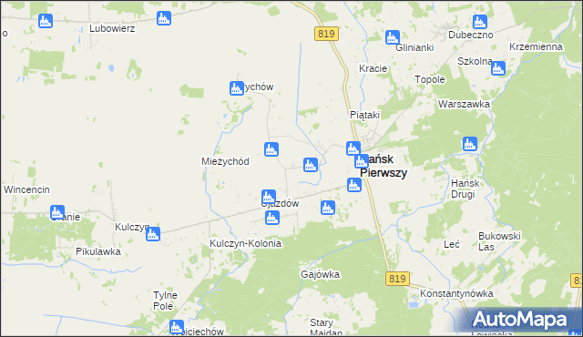 mapa Hańsk-Kolonia, Hańsk-Kolonia na mapie Targeo