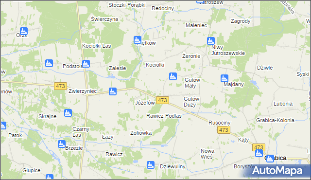 mapa Helenów gmina Drużbice, Helenów gmina Drużbice na mapie Targeo
