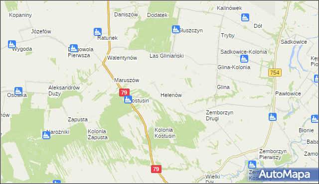 mapa Helenów gmina Lipsko, Helenów gmina Lipsko na mapie Targeo