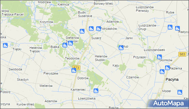 mapa Helenów Słupski, Helenów Słupski na mapie Targeo