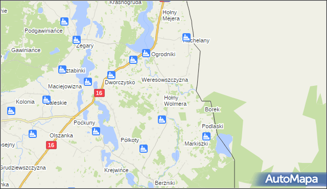 mapa Hołny Wolmera, Hołny Wolmera na mapie Targeo