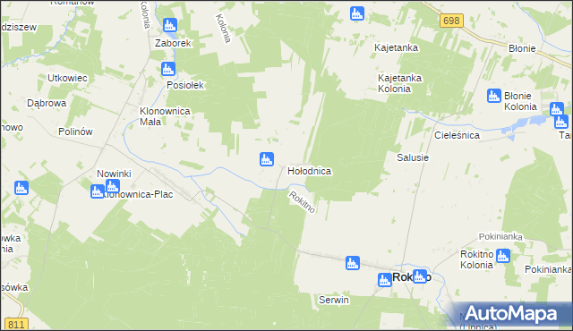 mapa Hołodnica, Hołodnica na mapie Targeo