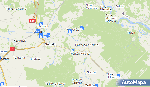 mapa Hołowczyce-Kolonia, Hołowczyce-Kolonia na mapie Targeo