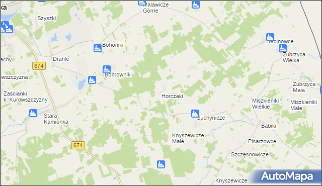 mapa Horczaki, Horczaki na mapie Targeo