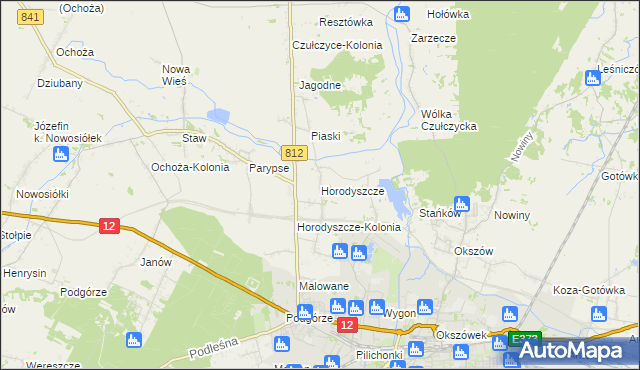 mapa Horodyszcze gmina Chełm, Horodyszcze gmina Chełm na mapie Targeo