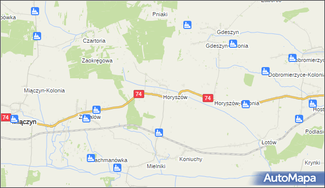 mapa Horyszów, Horyszów na mapie Targeo