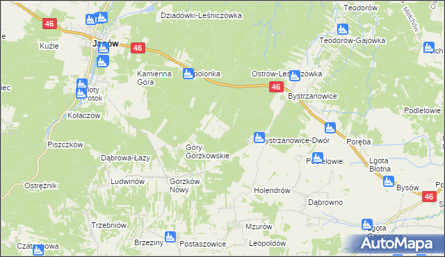 mapa Hucisko gmina Janów, Hucisko gmina Janów na mapie Targeo