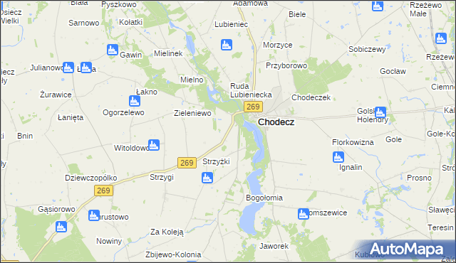 mapa Huta Chodecka, Huta Chodecka na mapie Targeo