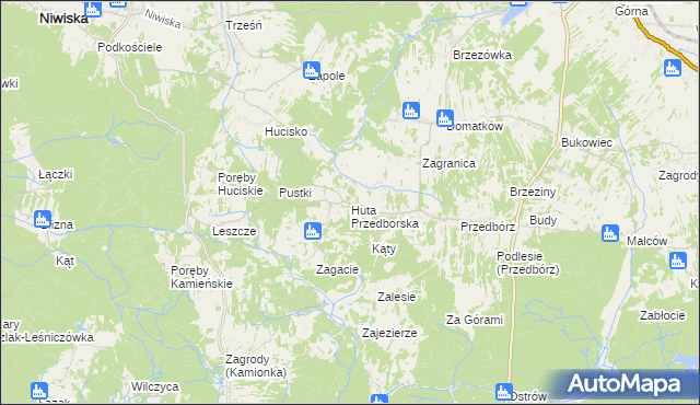 mapa Huta Przedborska, Huta Przedborska na mapie Targeo