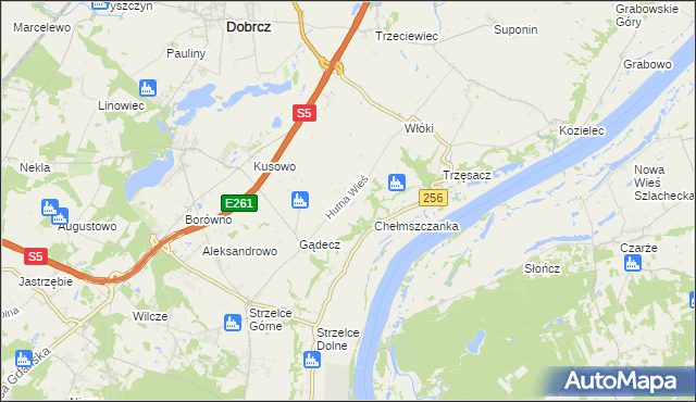 mapa Hutna Wieś, Hutna Wieś na mapie Targeo