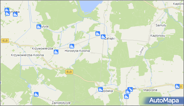 mapa Ignaców gmina Wyryki, Ignaców gmina Wyryki na mapie Targeo