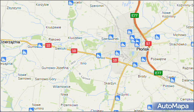 mapa Ilinko, Ilinko na mapie Targeo