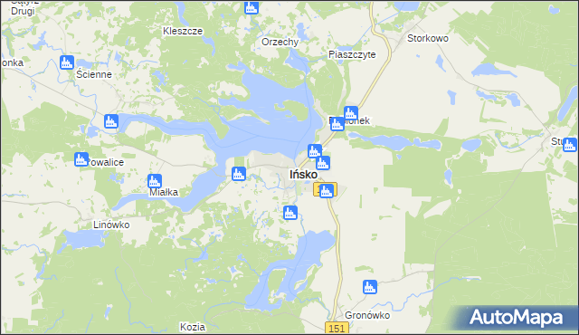 mapa Ińsko, Ińsko na mapie Targeo