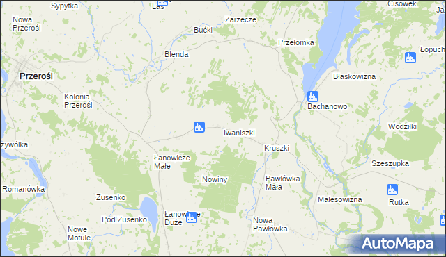 mapa Iwaniszki, Iwaniszki na mapie Targeo