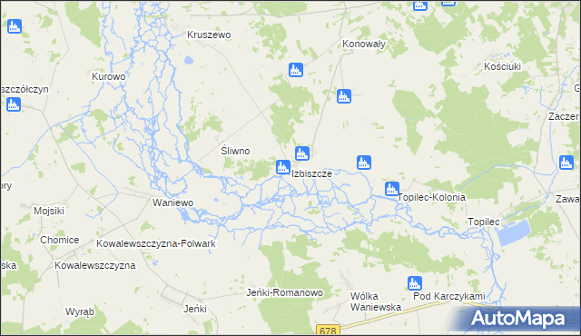 mapa Izbiszcze, Izbiszcze na mapie Targeo