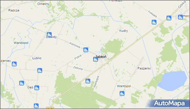 mapa Jabłoń powiat parczewski, Jabłoń powiat parczewski na mapie Targeo