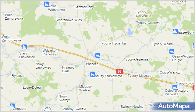 mapa Jabłonka-Świerczewo, Jabłonka-Świerczewo na mapie Targeo