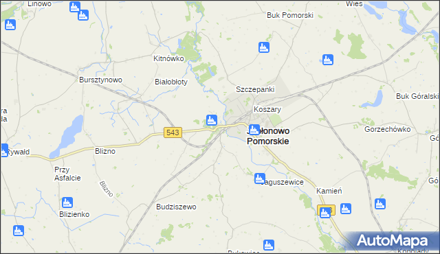 mapa Jabłonowo-Zamek, Jabłonowo-Zamek na mapie Targeo