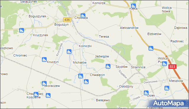 mapa Jadwigów gmina Nowe Miasto nad Wartą, Jadwigów gmina Nowe Miasto nad Wartą na mapie Targeo