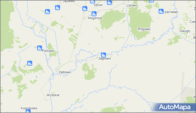 mapa Jagłowo, Jagłowo na mapie Targeo