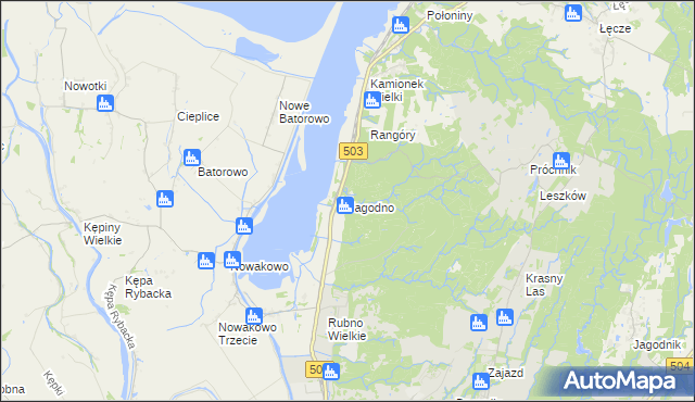 mapa Jagodno gmina Elbląg, Jagodno gmina Elbląg na mapie Targeo